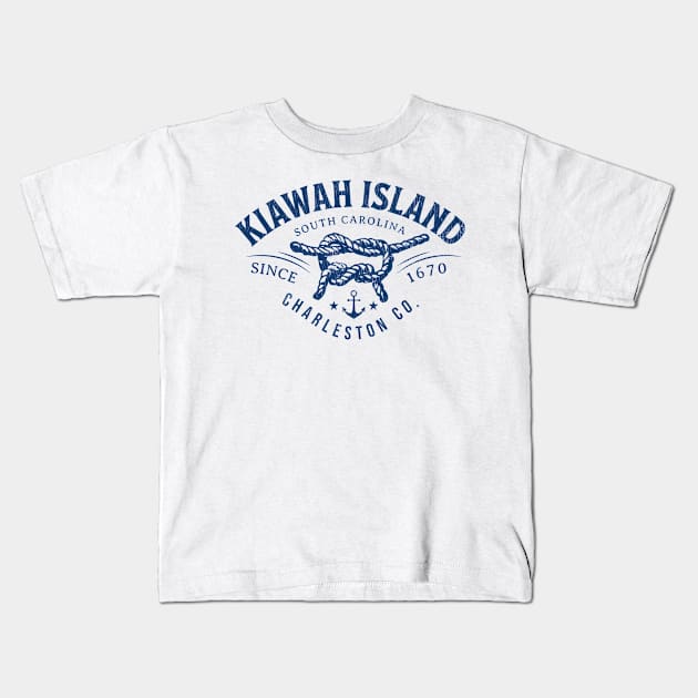 Kiawah Island, South Carolina Since 1670 Kids T-Shirt by Contentarama